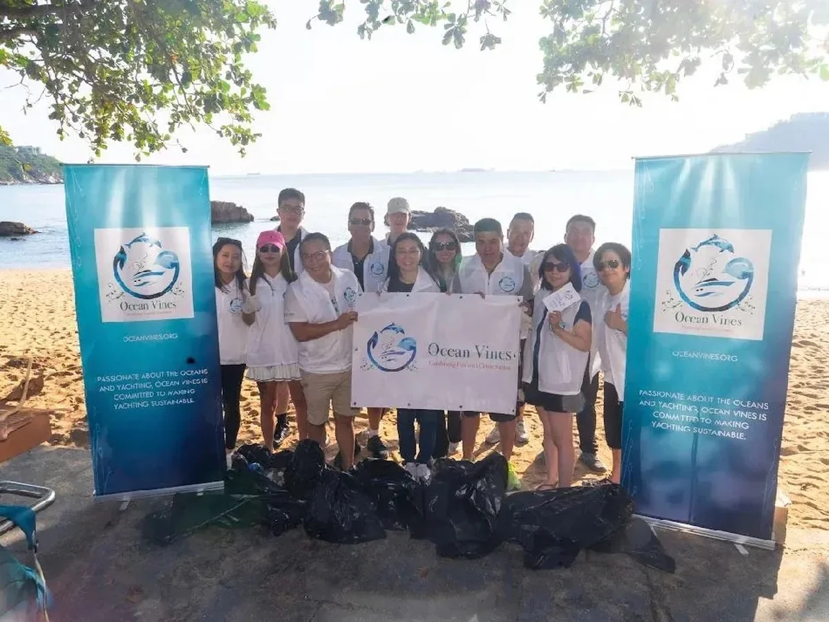 Ocean Vines team after a beach cleanup